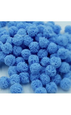 POMPOM FRU FRU DE MALHA COM 200 UNIDADES AZUL 