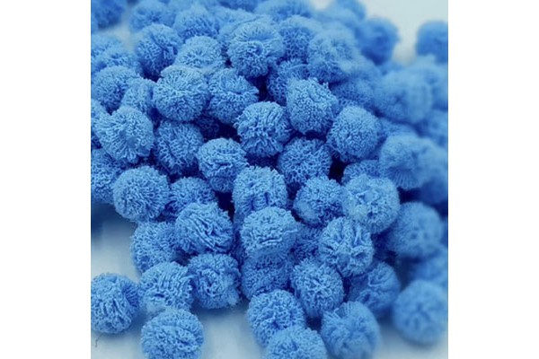 POMPOM FRU FRU DE MALHA COM 200 UNIDADES AZUL 