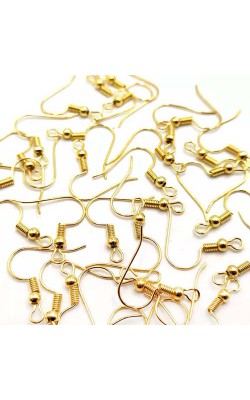 ANZOL PARA BRINCO DOURADO 18MM COM 40 PECAS