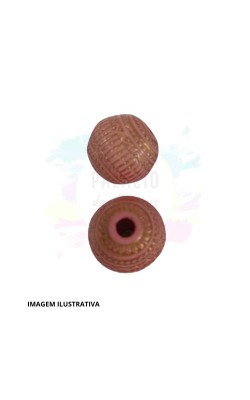 APLIQUE BOLA ROSA OURO COM 10 PC 