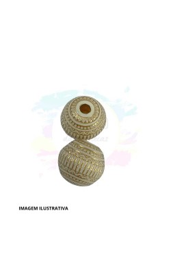 APLIQUE BOLA OURO COM 10 PECAS