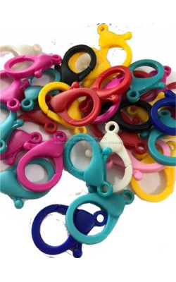 FECHO LAGOSTA PARA ARTESANATO 35MM CORES SORTIDAS COM 10 UNIDADES