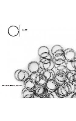 ARGOLA DE METAL COM ABERTURA 12MM ONIX COM 20G