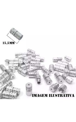 FECHO ROSCA PARA BIJUTERIAS 5MMX15,5MM COM 10 UNIDADES