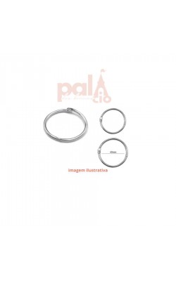 ARGOLA CHAVEIRO ART 40MM PRATA 4PC