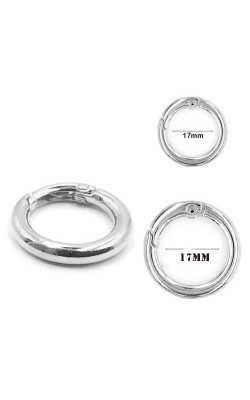 ARGOLA MOSQUETAO ARTICULADO COM 4 UNIDADES NIQUELADA 17MM