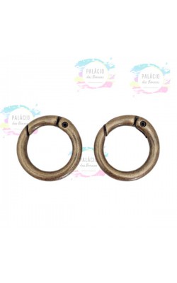 ARGOLA MOSQUETAO ARTICULADO OURO VELHO 17MM 4 PECAS