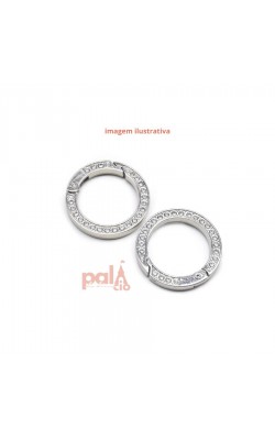 ARGOLA C/ STRASS ART 35MM C/ 2PC