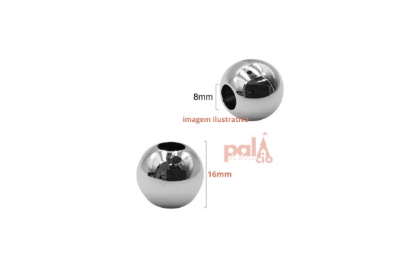 PONTEIRA DE PEROLA PRATA 16MM C/10PC