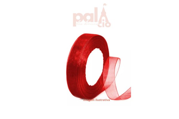 FITA ORGANZA PRINCES 25MM 10MT VERMELHO