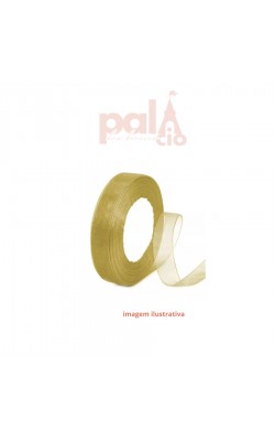 FITA ORGANZA PRINCES 25MM 10MT DOURADO