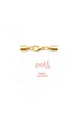 TERMINAL COM FECHO LAGOSTA 6MM DOURADO 4PC