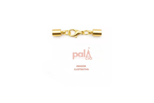 TERMINAL COM FECHO LAGOSTA 6MM DOURADO 4PC TERMINAL COM FECHO LAGOSTA 6MM DOURADO 4PC