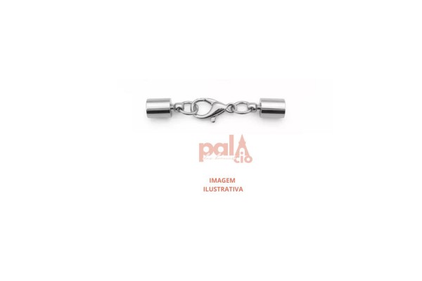 TERMINAL COM FECHO LAGOSTA 6MM PRATA 4PC TERMINAL COM FECHO LAGOSTA 6MM PRATA 4PC