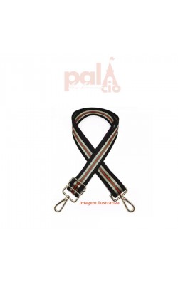 ALCA BOLSA CHIC AJUSTAVEL C/MOSQUETAO PRETO