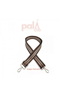 ALCA BOLSA CHIC AJUSTAVEL C/MOSQUETAO MARROM