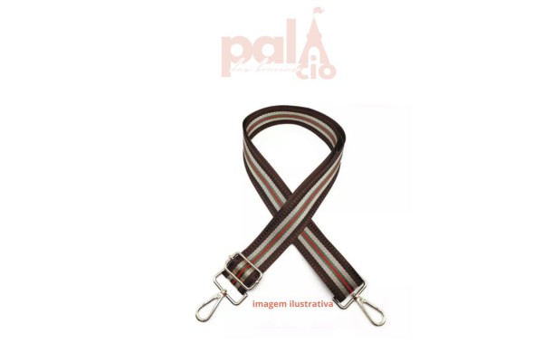 ALCA BOLSA CHIC AJUSTAVEL C/MOSQUETAO MARROM