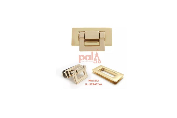 FECHO BOLSA DOURADA 4,5X2CM 