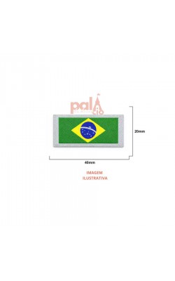 ETIQUETA BORDADA BRASIL 20X40MM 25PC
