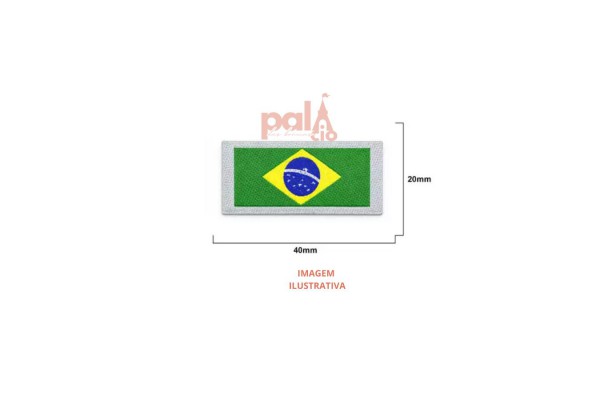ETIQUETA BORDADA BRASIL 20X40MM 25PC ETIQUETA BORDADA BRASIL 20X40MM 25PC