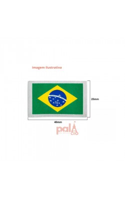 ETIQUETA BORDADA BRASIL 25X40MM 500PC