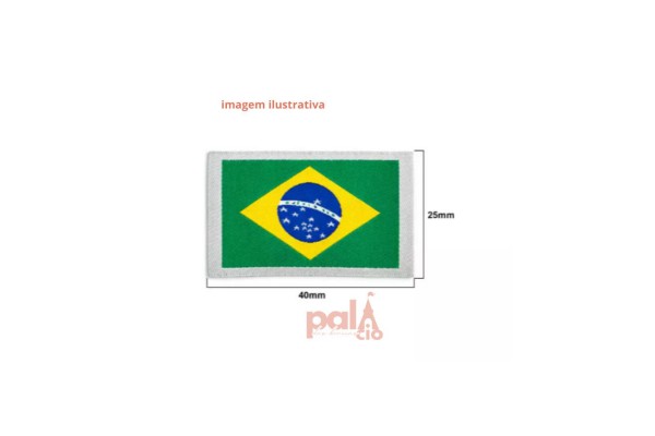 ETIQUETA BORDADA BRASIL 25X40MM 500PC ETIQUETA BORDADA BRASIL 25X40MM 500PC