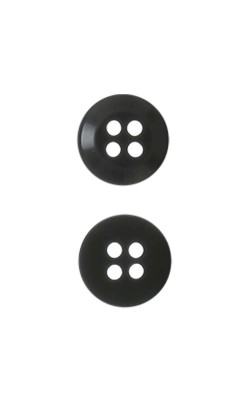 BOTAO COROZITA 11MM PRETO COM 12 PECAS 