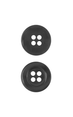 BOTAO COROZITA 15MM PRETO COM 12 PECAS 