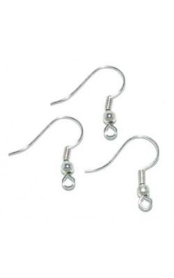 BASE PARA BRINCO ANZOL  NIQUELADO COM 20 PECAS