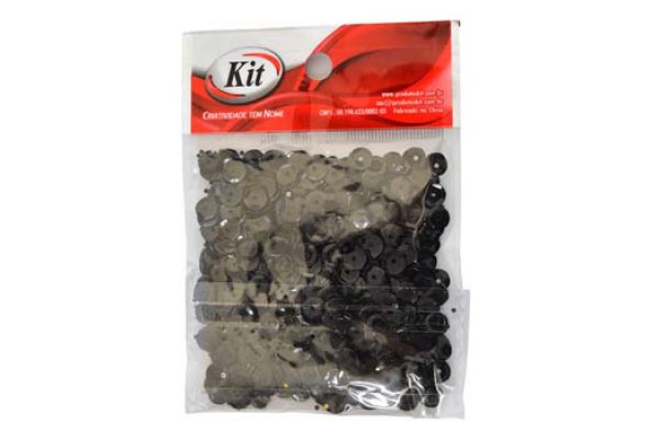PAETE METALICO SEXT 6MM PRETO 