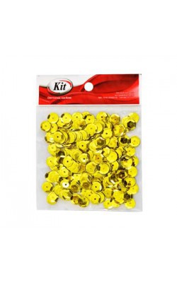 PAETE METALICO SEXT 6MM OURO CLARO