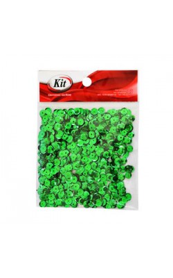 PAETE METALICO SEXT 6MM VERDE BANDEIRA