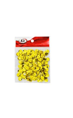 PAETE METALICO SEXT 10MM OURO CLARO