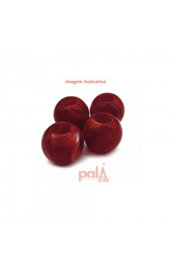 PONTEIRA ACRILICA 22,5MM VERMELHO C/ 4PC