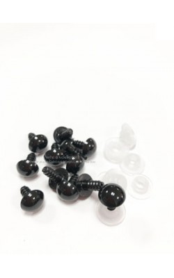 OLHOS COM TRAVA PARA AMIGURUMI NR 13 COM 10 UNIDADES