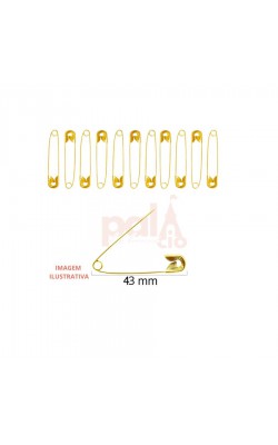 ALFINETE DE SEGURANCA TAM 3 43MM COM 50PC