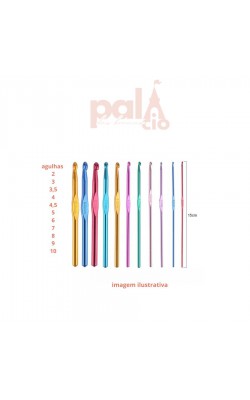 KIT DE AGULHA DE CROCHE C/ 12 PC