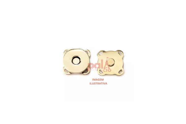 BOTAO MAGNETICO IMA 14MM DOURADO COM 2 PC