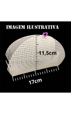 MALHA CHENILLE PARA BOLSA 17CMX11,5CM BRANCA