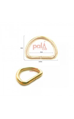 MEIA ARGOLA DOURADA 20MM C/ 10PC
