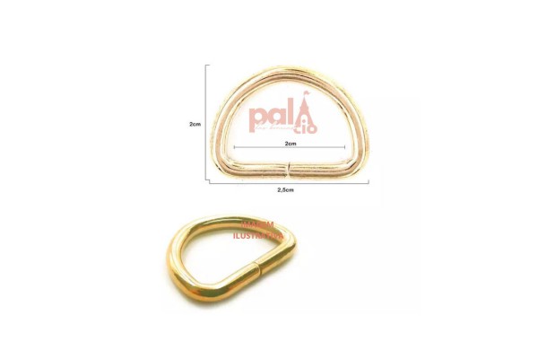 MEIA ARGOLA DOURADA 20MM C/ 10PC MEIA ARGOLA DOURADA 20MM C/ 10PC