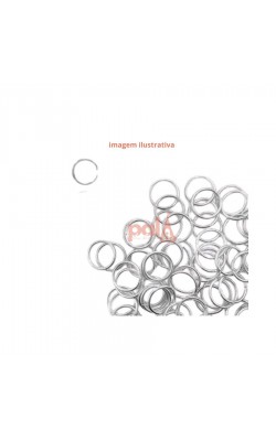 ARGOLA METAL PRATA C/ ABERTURA 8MM 20G