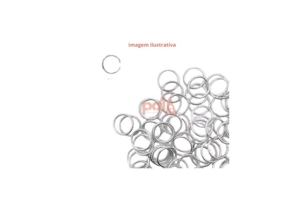 ARGOLA METAL PRATA C/ ABERTURA 8MM 20G