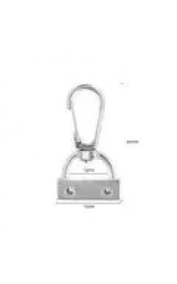 MOSQUETAO LAGOSTA 2,5CM COM BASE PARAFUSO COM 2 PECAS