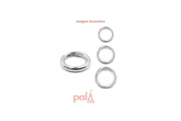 ARGOLA ARTICULADA PRATA 25MM C/2PC