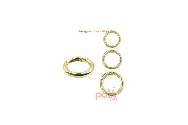 ARGOLA ARTICULADA DOURADA 25MM C/ 2PC
