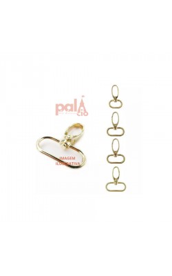 MOSQUETAO DOURADO 4,2X2,6CM C/ 02PC