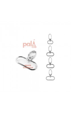MOSQUETAO PRATA 4,2X2,6CM C/02PC
