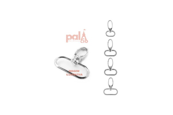 MOSQUETAO PRATA 4,2X2,6CM C/02PC