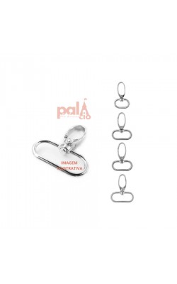 MOSQUETAO PRATA 4,2X3,2CM C/ 02PC